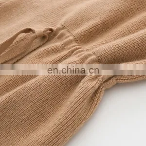 Best Quality 100% Cashmere Sleeveless Cardigan Sweater for Women Solid Color Elegant Long Spring Style Front Logo thumbnail-6