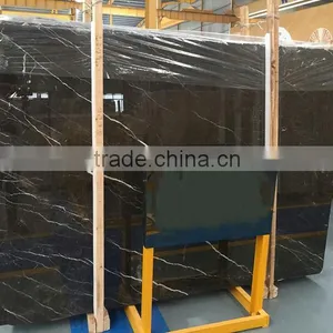 Factory Supply Natural Good Quality St Laurent Black Marble Tiles thumbnail-4