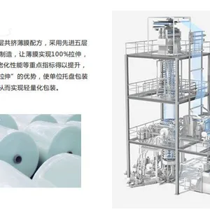 Fully Automatic Packaging System PE Film Cold Stretch Hood Film Food Packing Machine thumbnail-2