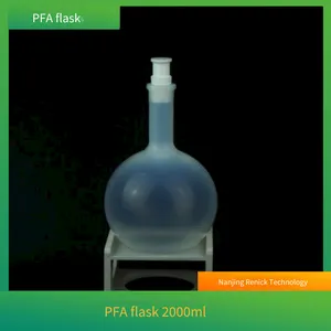 High-purity Pfa Round-bottom Flask, Ptfe Fluororesin Flask, Transparent for Easy Observation and Sterilizable thumbnail-1