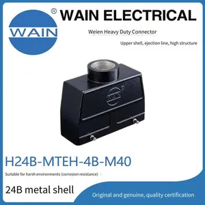 Wain Heavy-duty Connector, Corrosion-resistant, H24b-mteh-4b-m40, Rectangular Connector With Metal 24b Housing Without Base, Aviation Plug thumbnail-1