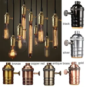 E26 Solid Brass Lampholder Light Bulb Lamp Socket With Pull Chain thumbnail-4