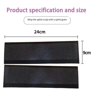 2pcs (24cm x 9cm) Black Hair Extension Holder for Styling Making Lace Wig Tools Drawing Card With Needles Stainless Steel Needle Hair Extension Card thumbnail-3
