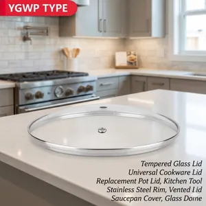 G Type Glass Pot Lid Heat Stable Structure Universal Fit Ideal Replacement and Supporting Parts for Cookware Products thumbnail-1