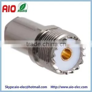 Straight Brass 6 Piece UHF Female SO239 Clamp Type Connector-RG58,RG141&LMR-195 Quality Choice thumbnail-2