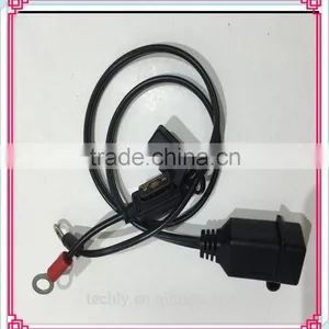 Custom USB 2.0 Female Prot 10A Fused 8.5mm Tender Ring Terminal Power Connection Cable thumbnail-5