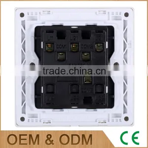 New Style Wall Mounted 16A Red Wood Zigbee Light Switches, 3 Gangs Plastic Button Quality Choice thumbnail-3