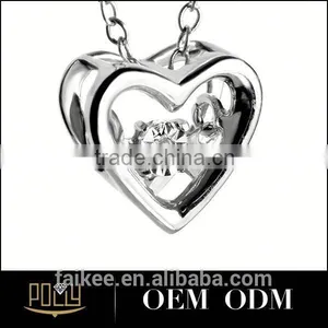 Wholesale Jewelry Accessory Heart Shape Pendant for Lady Dog Paw Pendant thumbnail-5