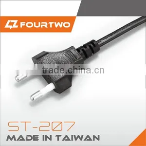 TIS Certificate 2 Pin Oem Odm High Quality 100% Made in Taiwan Thailand Power Cord thumbnail-1