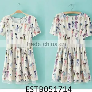 Ladies Chiffon Printed New Model Dress thumbnail-1