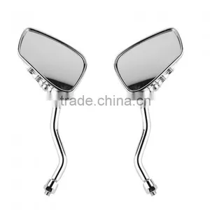 High Quality One Pair of Universal Motorcycle Chrome SKELETON Skull HAND Claw Side Rear View Mirrors 10mm thumbnail-3