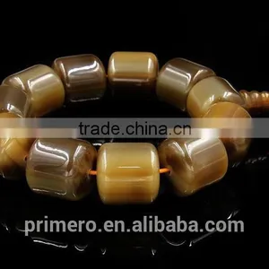Imitate Authentic Natural Ox Horn Bracelets Strand Bracelet Bead Size 20MM High Quality thumbnail-5