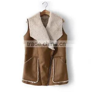 2016 Europe Style High -end Faux Fur Vest thumbnail-3