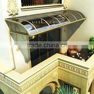 Latest Designs Waterproof Large Shade Polycarbonate Aluminum Window Awning thumbnail-2