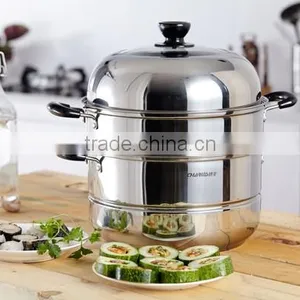 EM Brand New Design Instock OverstockMore Than 28 cm Stainless Steel Steamer/steamer&CXharms Induction Cooking Pot Fabrication thumbnail-2