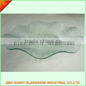 Hot Selling! Cleal and Decal Glass Plate Frilled Edge. thumbnail-1