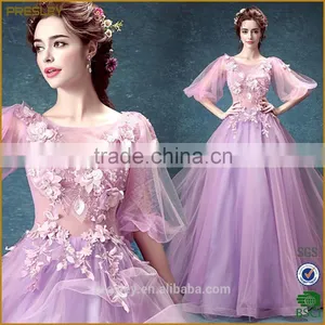 High Quality Tulle Sexy Evening Dress Crystal Beads Wedding Party Dress 2016 thumbnail-1