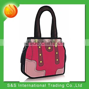 Fashionable 3d Comic Lady Hand Bag Tote Bag thumbnail-1