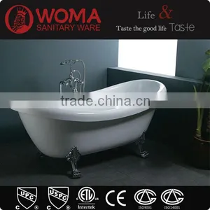 High Quality America Standard Enameled Freestanding Deep Cast Iron Bathtub Q119 thumbnail-1