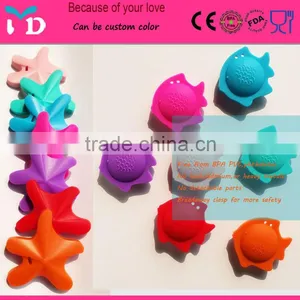 100% Food Grade Soft Starfish Shape Silicone Baby Teether for Biting thumbnail-4