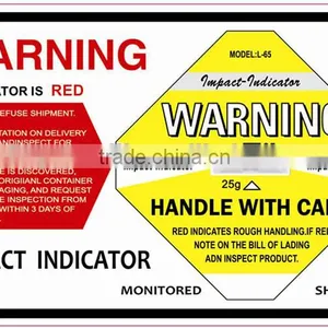 Promotion Impact Indicator Shockwatch Label Prevention Damage Customize Indicator thumbnail-6