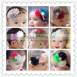 Top Baby Girls Beautiful Flower Headband,ribbon Bow Hair,fashion Ribbon Flower Headband thumbnail-1
