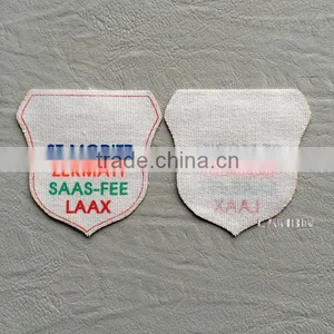 Hangzhou Factory Custom Canvas Silk Screen Printed Decorative Label for Garments thumbnail-2