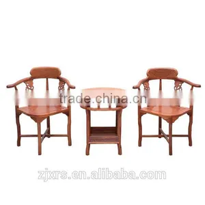 Mahogany Furniture Wood Chairs Coffee Table Three-piece Valentine thumbnail-2