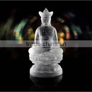 Manjushri Bodhisattva Buddhism Statue Liuli Colored Glaze Wholesale thumbnail-2