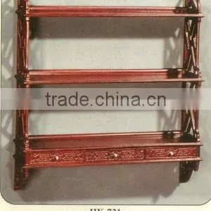 Wall Rack 3 Drawer Carved Mahogany Indoor Furniture. thumbnail-1