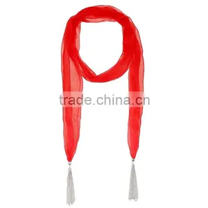 Wholesale Commute Simple Tassel Scarf,muslin Scarf thumbnail-2