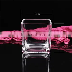 Big Size Stock Square Glass Jar for Candle thumbnail-1