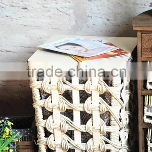 9 Hand Woven - Pastoral Style - Solid - Wooden Dirty Clothes Basket - Dirty Clothes Barrel - Storage Basket Basket thumbnail-6