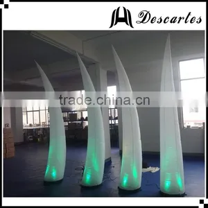 RGB Control Inflatable Luminous Cone/ 3m Inflatable Decorative Wedding Pillars for Sale thumbnail-1