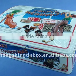 Rectangular Metal Christmas Tin Box thumbnail-5
