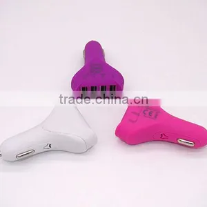 4.8A/6.8A Speed Fast Universal Portable Life 4usb Port Car Charger With Colorful thumbnail-2