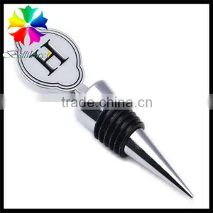 Fancy Novelty Letter Metal Wine Stopper, Novelty Red Wine Bottle Stopper, Red Wine Stopper for Wediing or Party thumbnail-1