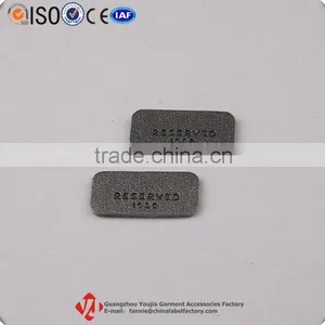 Smooth Finishing Rectangle Fake Leather Patch PU Label thumbnail-1