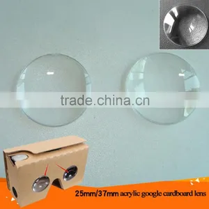 BIJIA 25mm/ 37mm Diameter Acrylic Biconvex Lens With 45mm Focal Length Exact for Google Cardboard 3D VR Glasses thumbnail-1