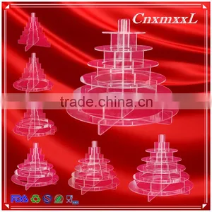 2016 Fast-sell New Patent Multifunctional Macaron Tower ,6 Tier Acrylic Tower Stand ,Macaron Display Tray,macaron Packaging thumbnail-2