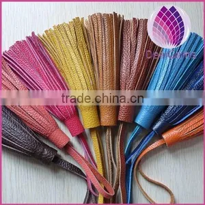 Wholesale Mixed Colors Leather Tassel for Handbag and Jewelry Use thumbnail-1