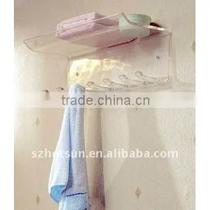 Wholesale Clear Wall Mounted Acrylic Bathroom Shelves thumbnail-1