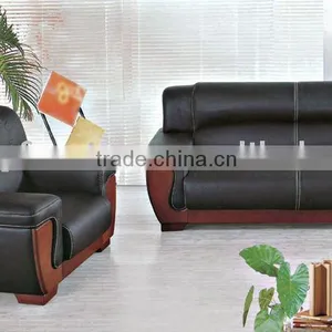 Modern Style Leather Reception Sofa Set thumbnail-1