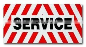 European Warning Flag With Reflective Warning Sign in French thumbnail-1