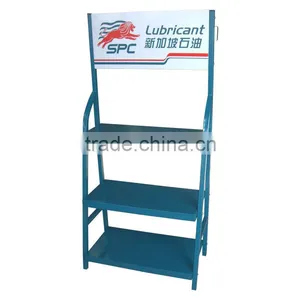 Factory Custom Durable Floor Metal Engine Oil Display Stand/engine Oil Display Rack thumbnail-1