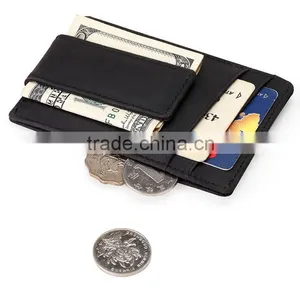RFID Blocking Magnet Closure Men Slim Leather Wallet thumbnail-4