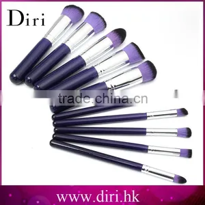 High Quality New 10Pcs Makeup Brushes Set Purple Brush Kit thumbnail-3