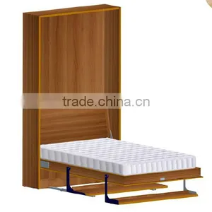 Folding Murphy Wall Bed Mechanism Equip With a Desk and a Bookshelf Hardware thumbnail-2