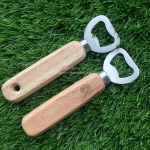 Latest Design Wooden Bottle Opener Stainless Steel Bottle Opener thumbnail-2