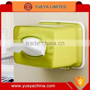 Bathroom Waterproof Suction Tissue Holder Case-green S Size thumbnail-1